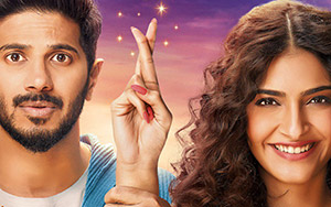 Sonam Kapoor and  Dulquer Rehman in The Zoya Factor poster